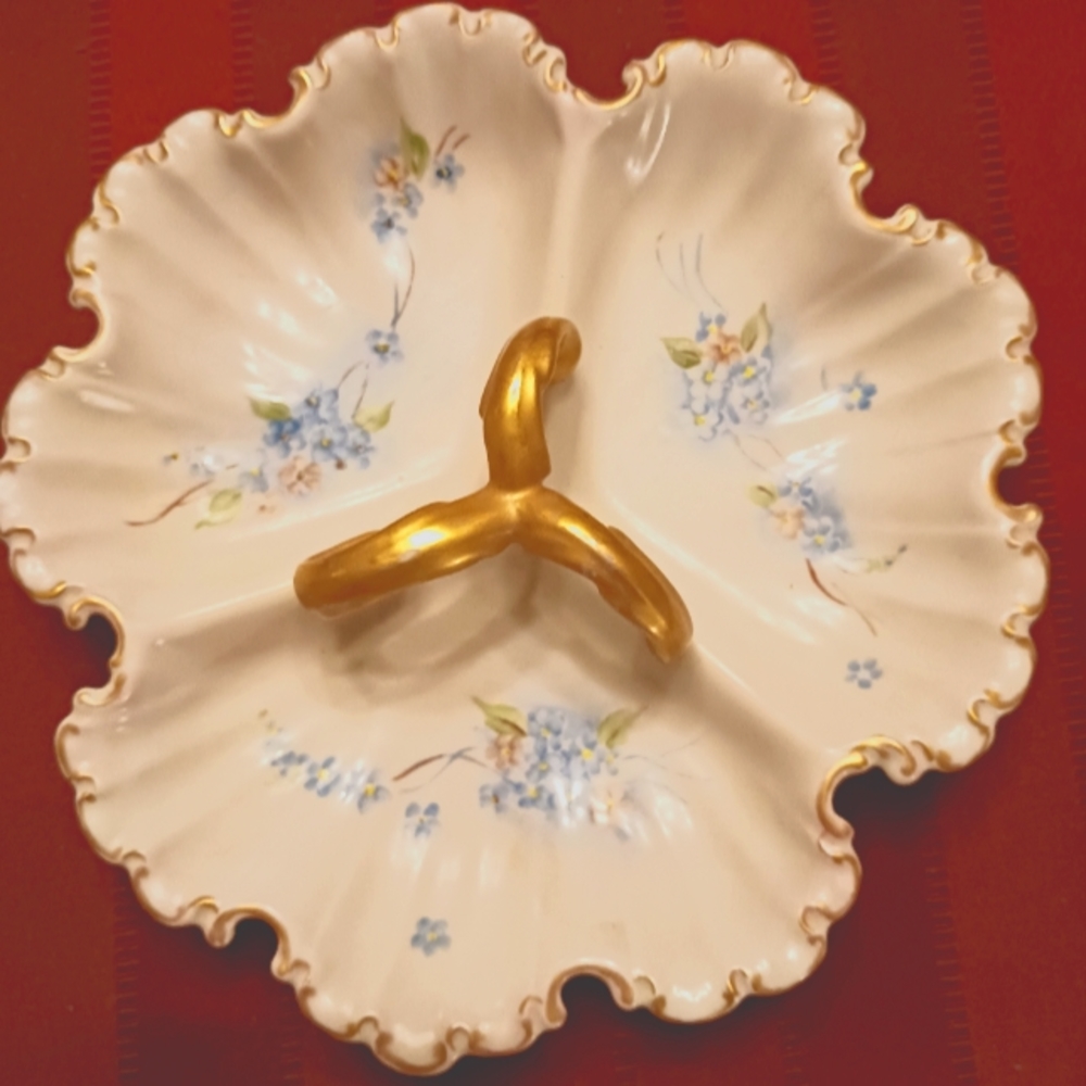 A beautiful ceramic candy dish